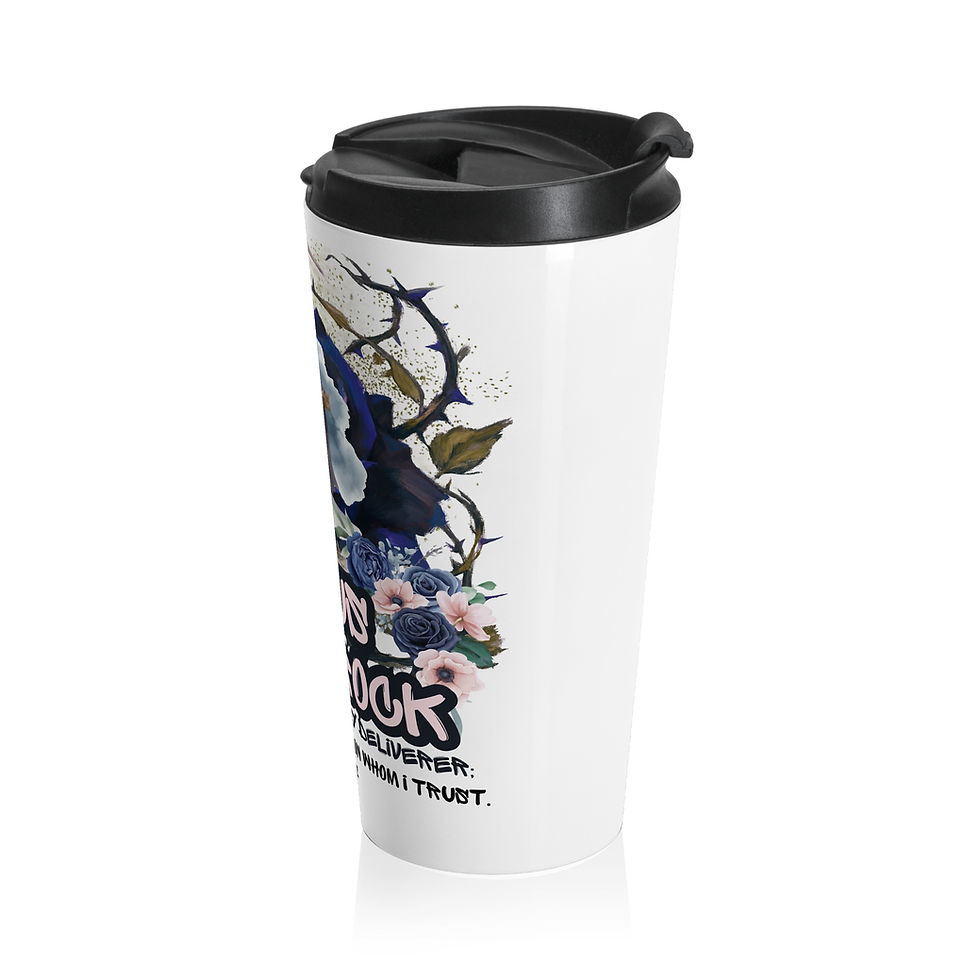 Thumbnail: "Jesus Is My Rock" Stainless Steel Travel Mug