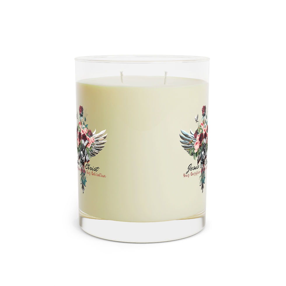 Thumbnail: "Jesus Christ: Your Sacrifice, Our Salvation" Scented Candle - Full Glass, 11oz