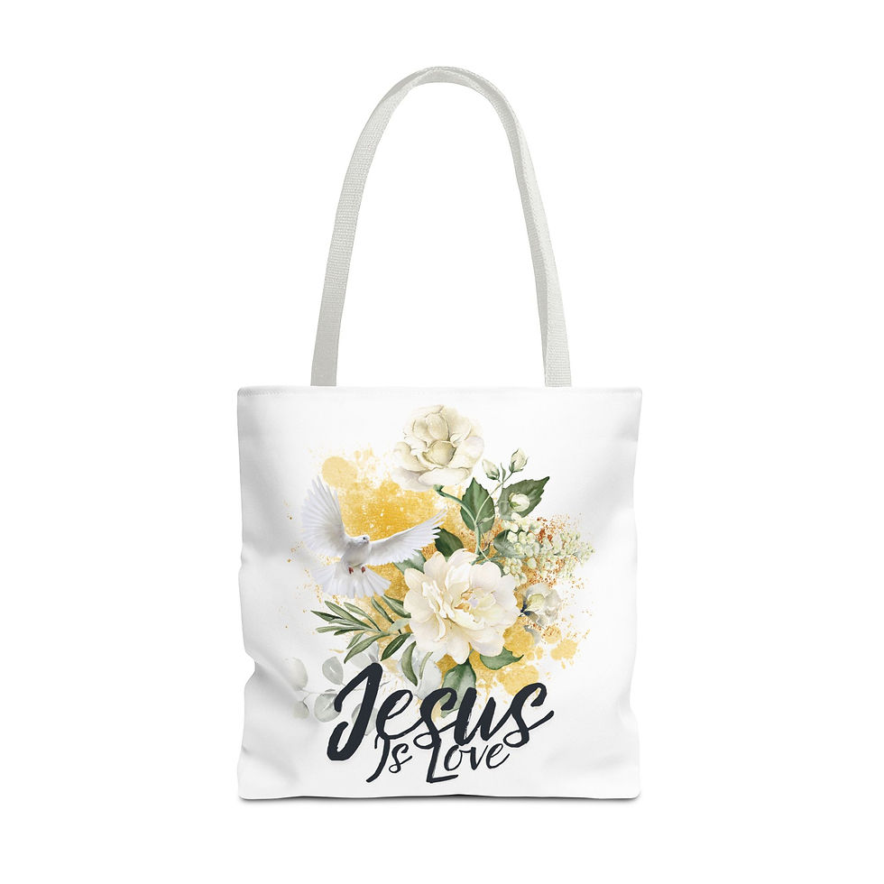 Thumbnail: "Jesus Is Love" Tote Bag