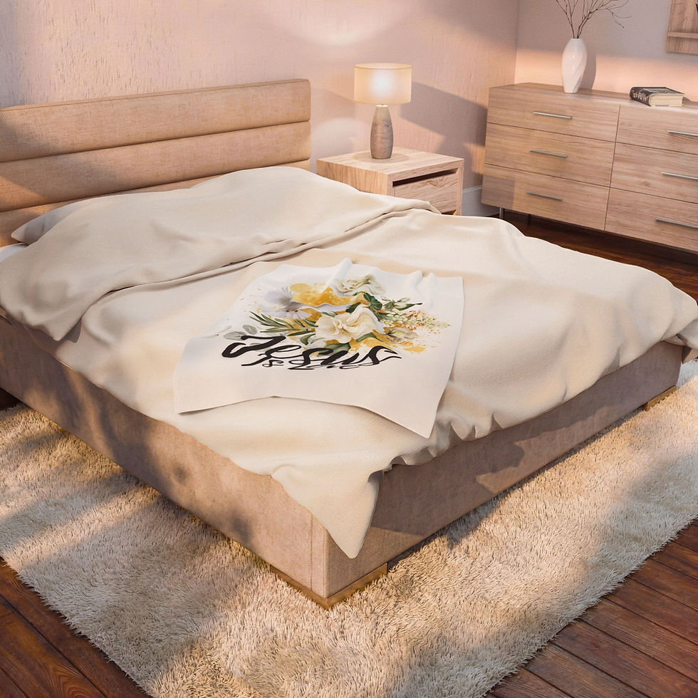Thumbnail: "Jesus Is Love" Velveteen Plush Blanket