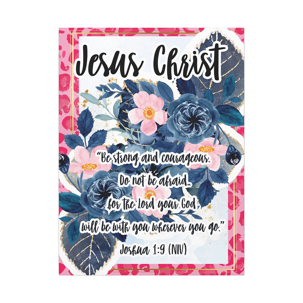 Thumbnail: "Jesus Christ - Be strong and courageous" Matte Canvas, Stretched