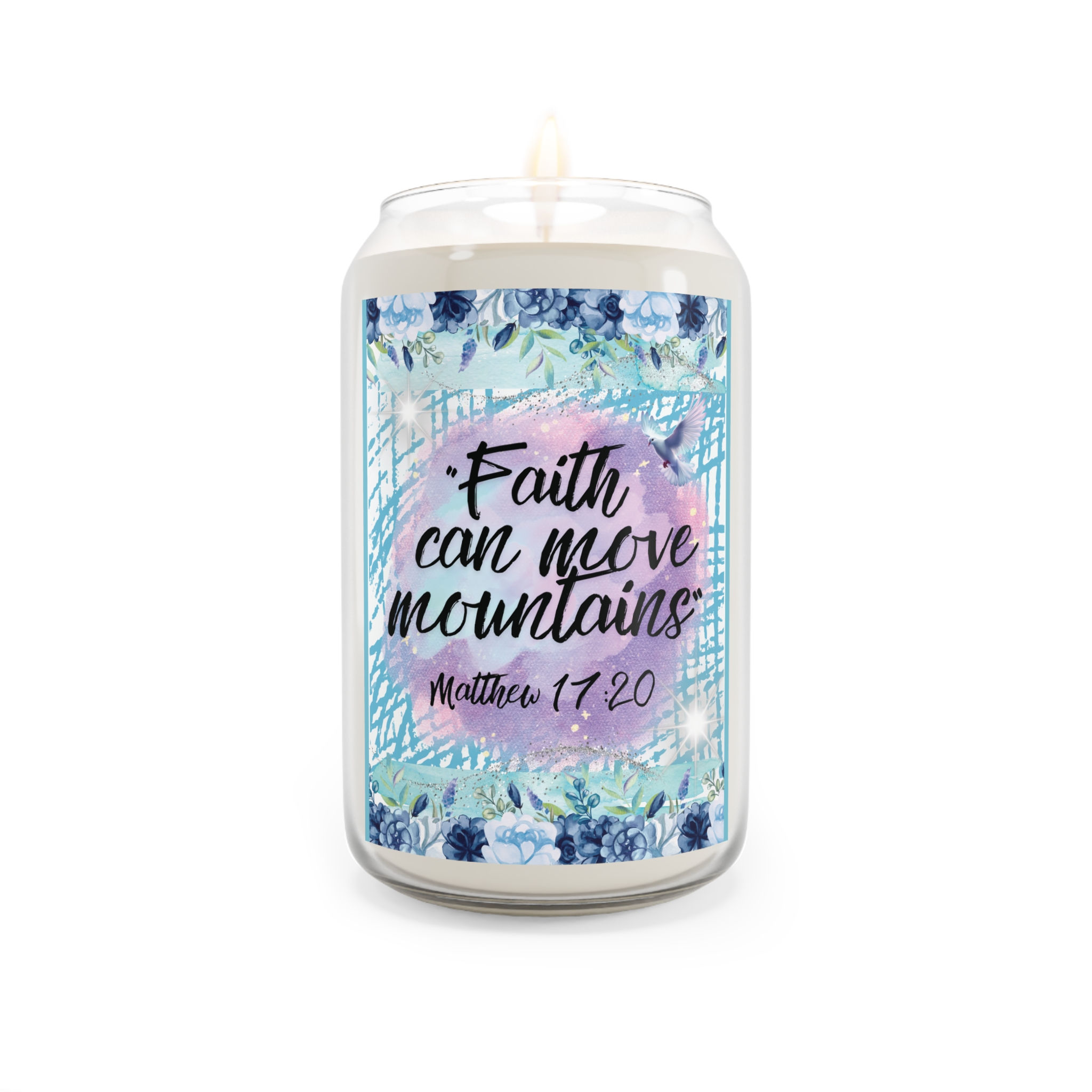 "Faith Can Move Mountains" Scented Candle, 13.75oz