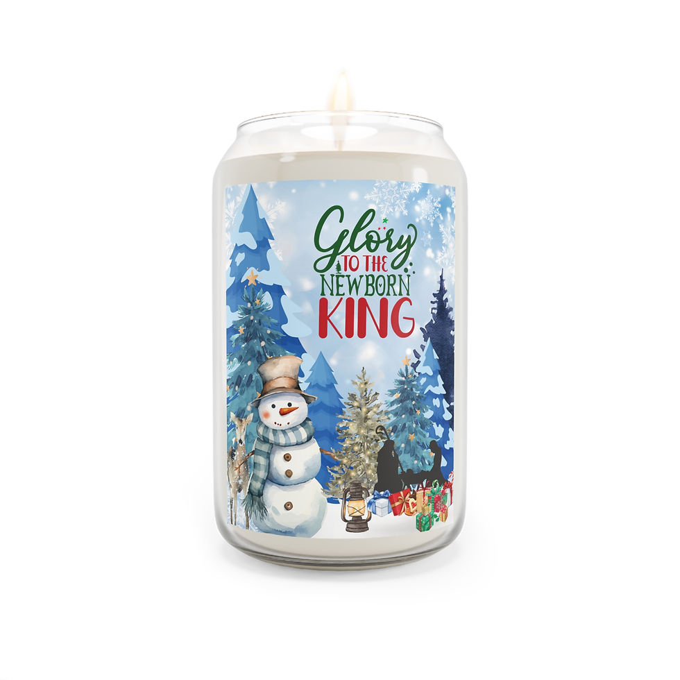 "Glory To The New Born King" Scented Candle, 13.75 oz