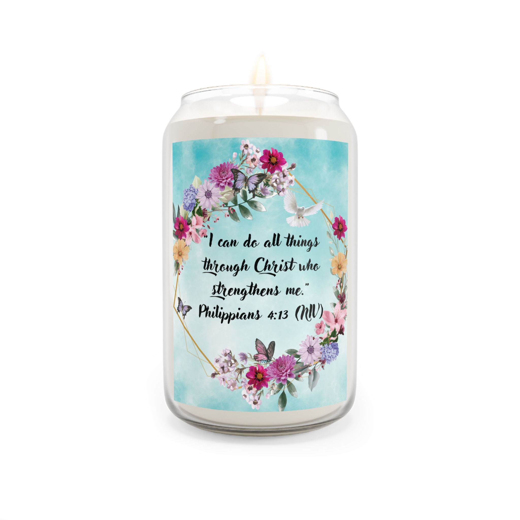 "I Can Do All Things Through Christ Who Strengthens Me" Scented Candle, 13.75oz