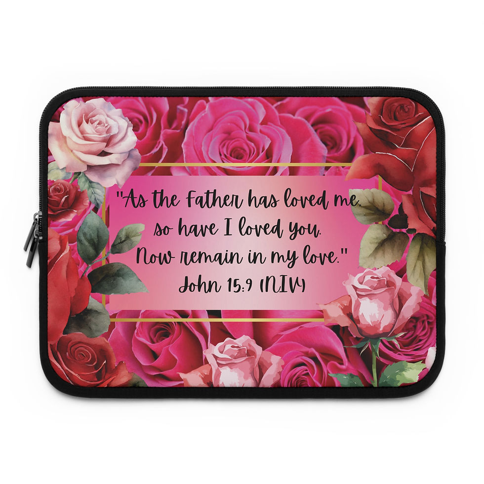 "As the father has loved me, so i have loved you" Laptop Sleeve