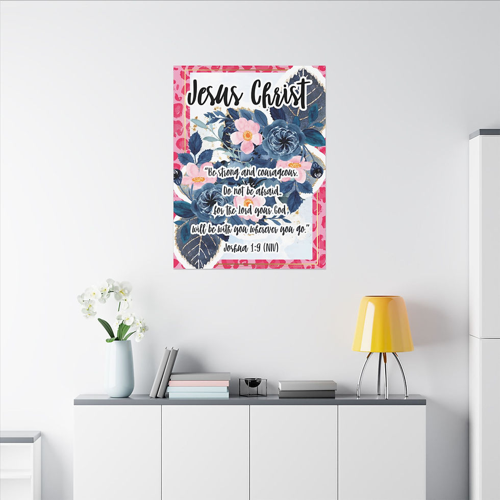 Thumbnail: "Jesus Christ - Be strong and courageous" Matte Canvas, Stretched