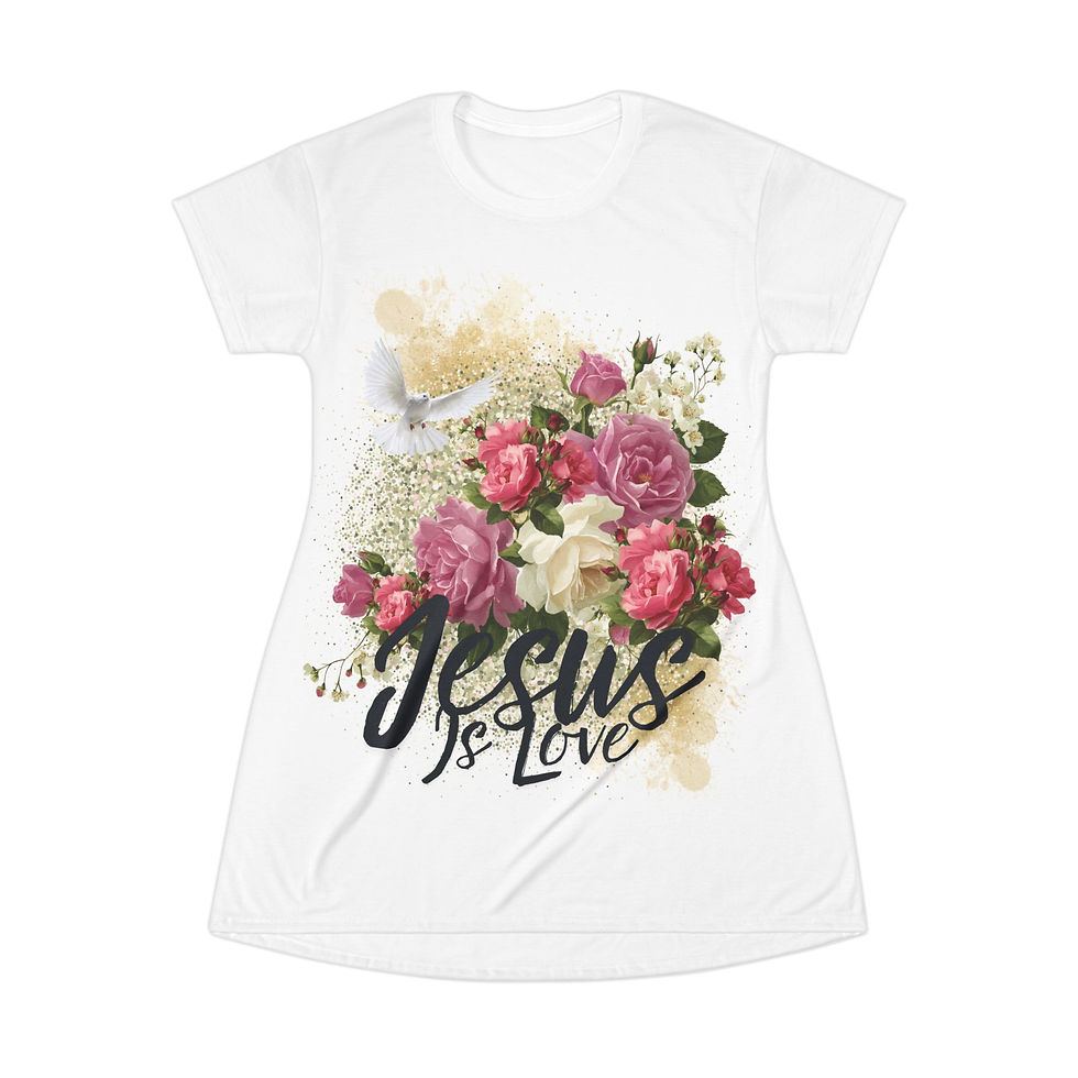 Thumbnail: "Jesus Is Love" T-Shirt Dress 