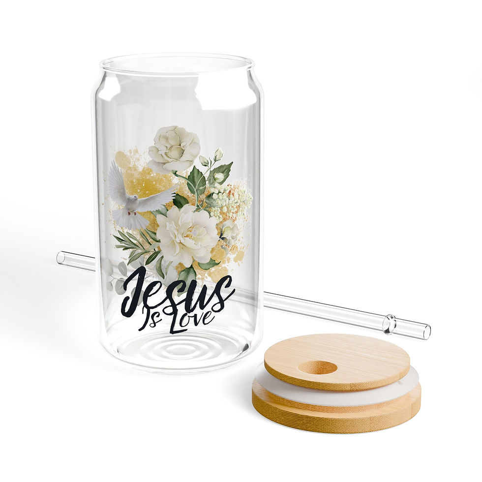 Thumbnail: "Jesus Is Love" Sipper Glass, 16oz