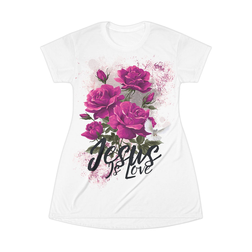Thumbnail: "Jesus Is Love" T-Shirt Dress 