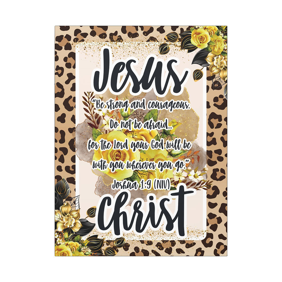 Thumbnail: "Jesus Christ - Be strong and courageous" Matte Canvas, Stretched
