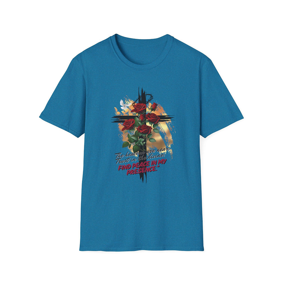 Thumbnail: "The Heavens Are Near - Trust In the Divine" Softstyle T-Shirt