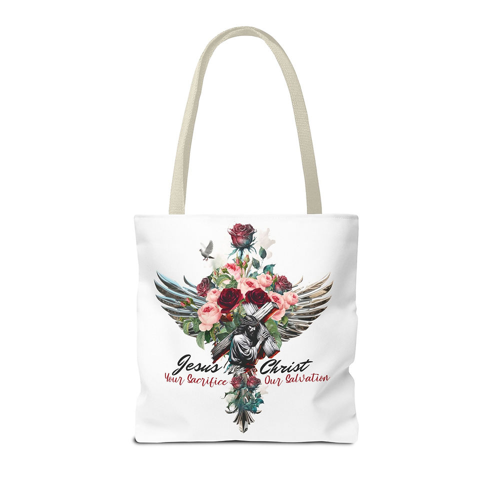 Thumbnail: "Jesus Christ: Your Sacrifice, Our Salvation" - Tote Bag