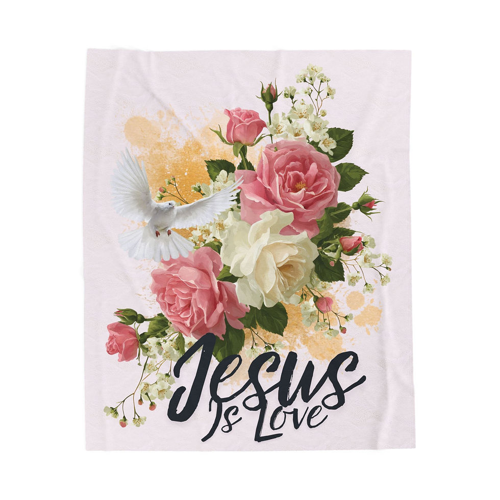 Thumbnail: "Jesus Is Love" Velveteen Plush Blanket