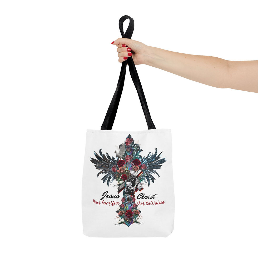 Thumbnail:  "Jesus Christ: Your Sacrifice, Our Salvation" - Tote Bag