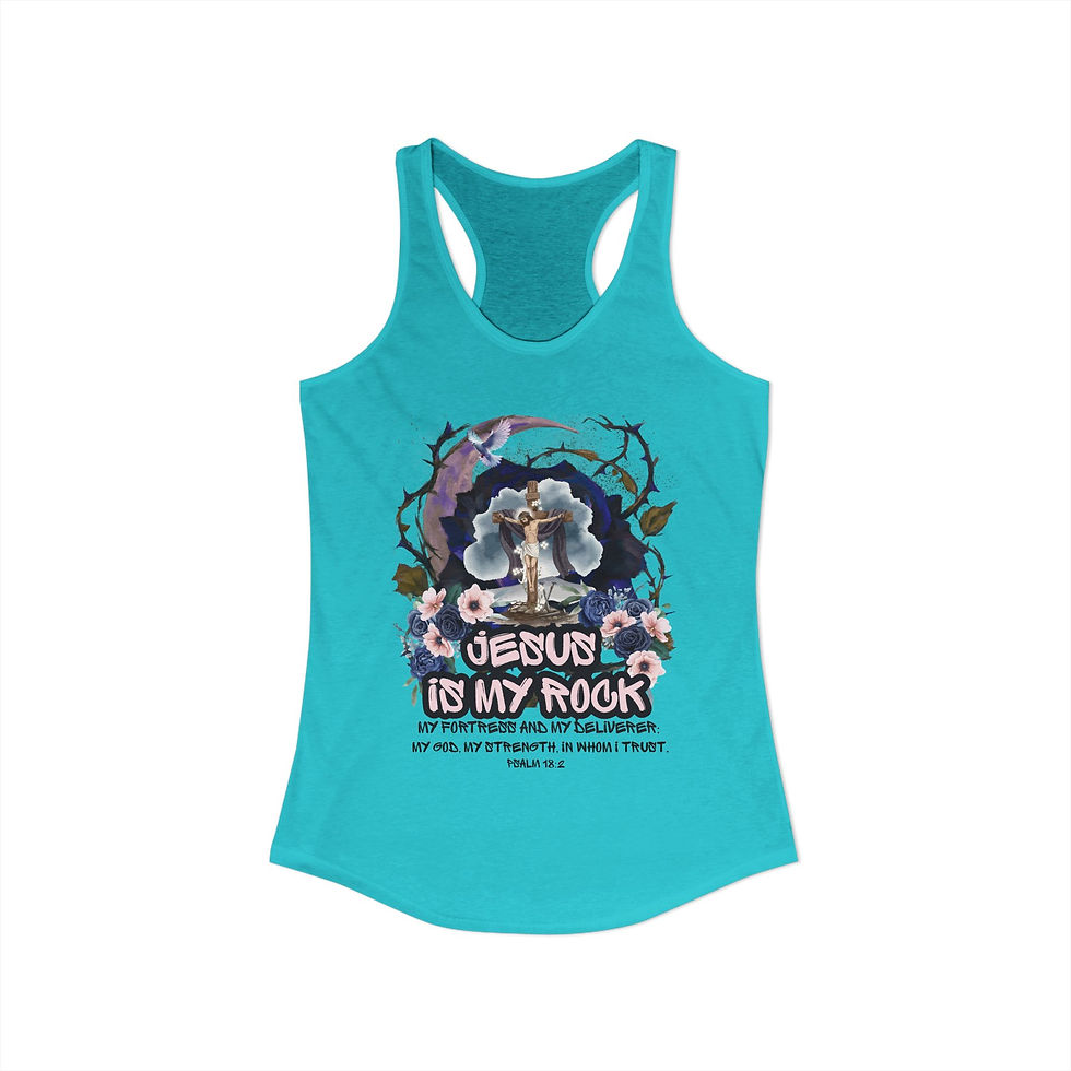 Thumbnail: "Jesus Is My Rock" Racerback Tank