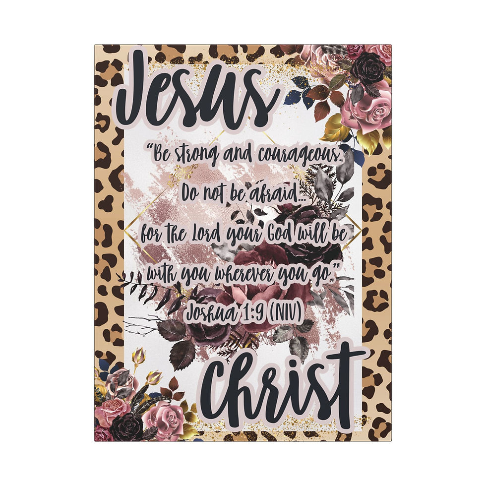 Thumbnail: "Jesus Christ - Be strong and courageous" Matte Canvas, Stretched