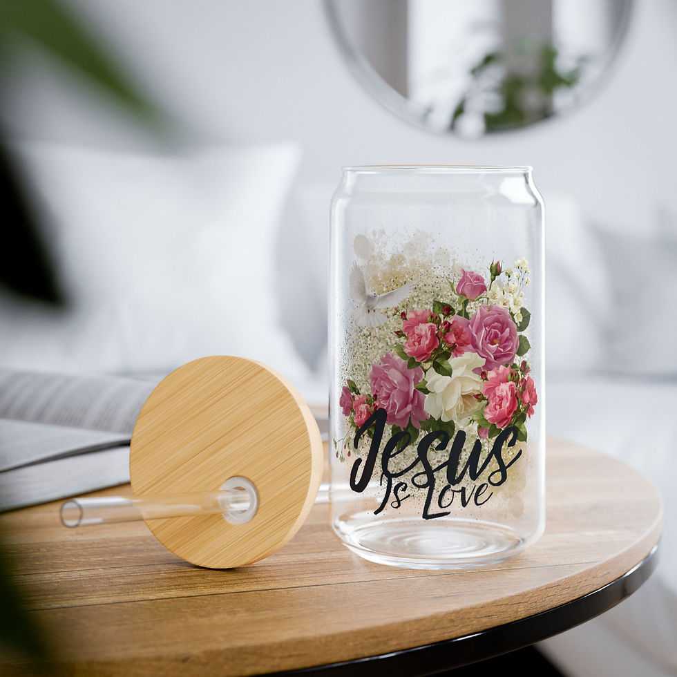 Thumbnail: "Jesus Is Love" Sipper Glass, 16oz