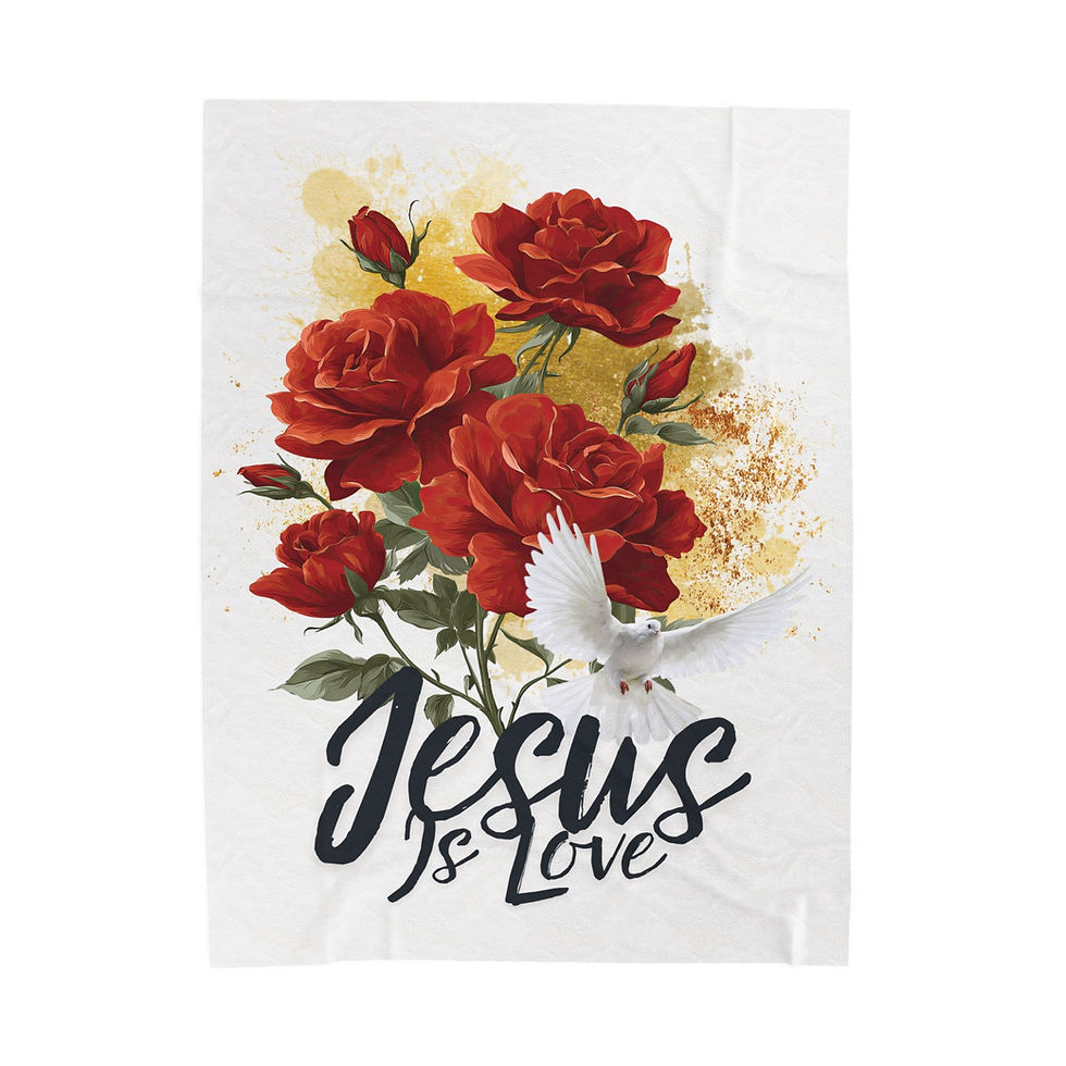 Thumbnail: "Jesus Is Love" Velveteen Plush Blanket