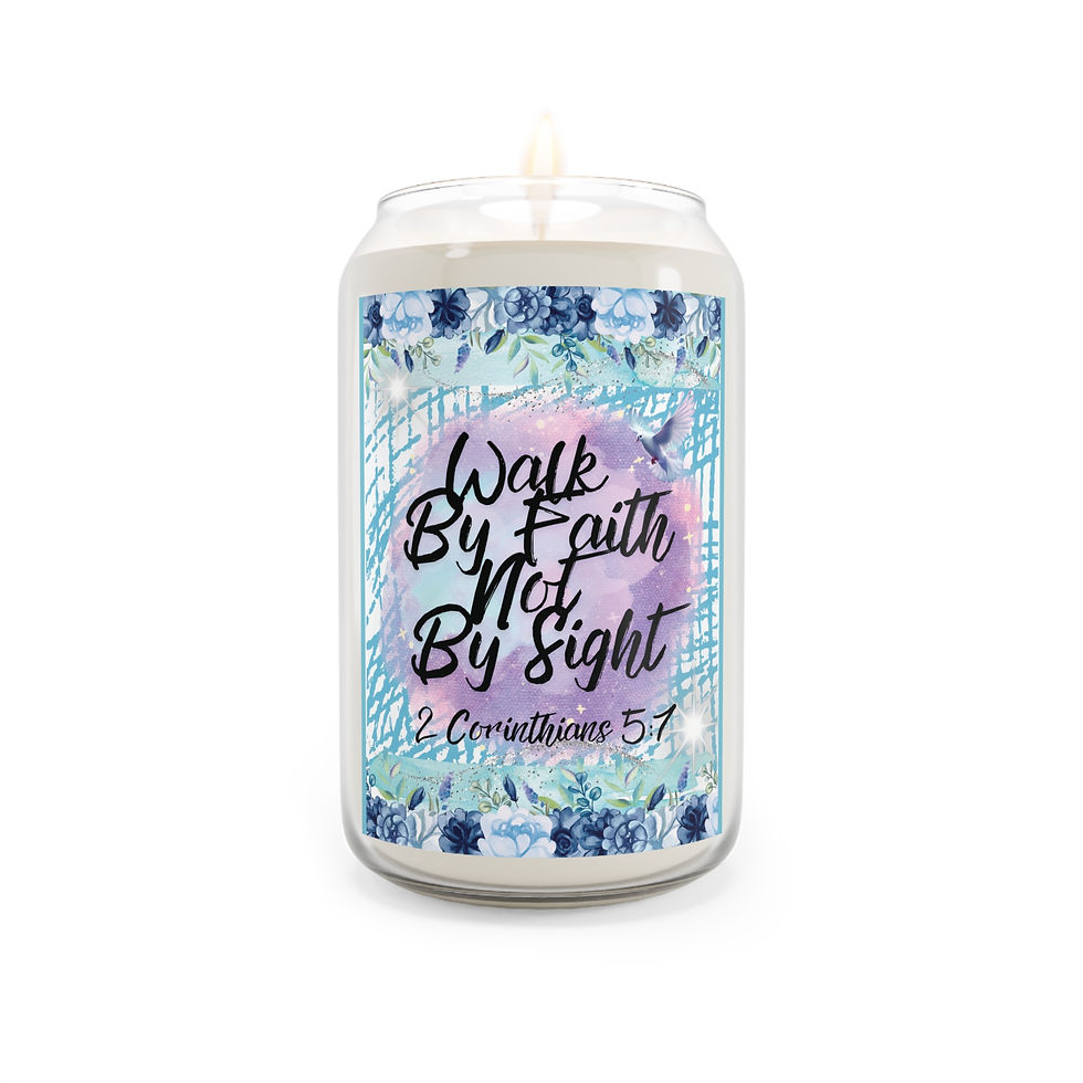 Thumbnail: "Walk By Faith Not By Sight" Scented Candle, 13.75oz