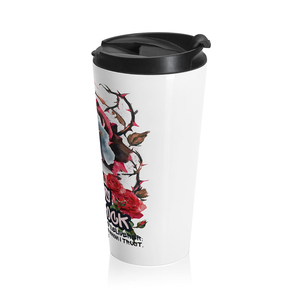 Thumbnail: "Jesus Is My Rock" Stainless Steel Travel Mug