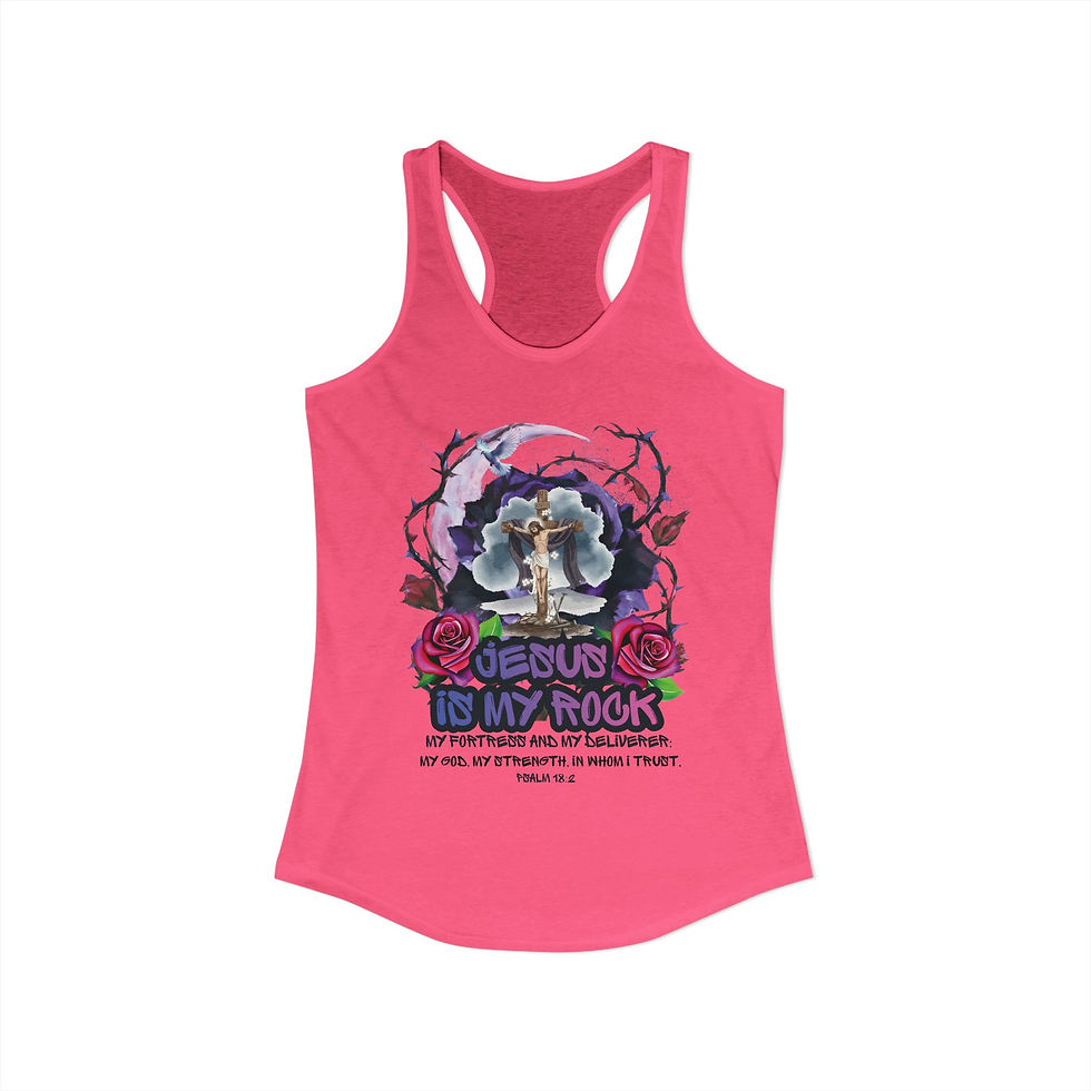 Thumbnail: "Jesus Is My Rock" Racerback Tank