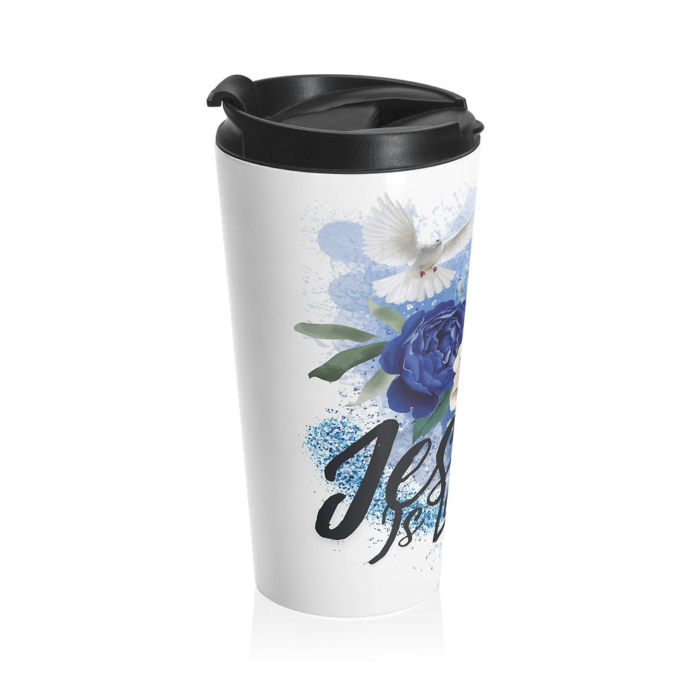 Thumbnail:  "Jesus Is Love" Stainless Steel Travel Mug
