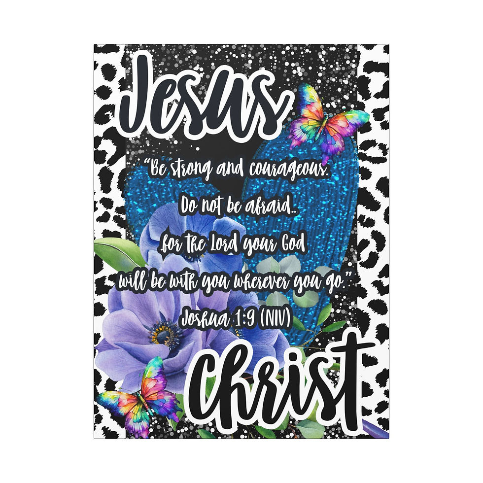 Thumbnail: "Jesus Christ - Be strong and courageous" Matte Canvas, Stretched