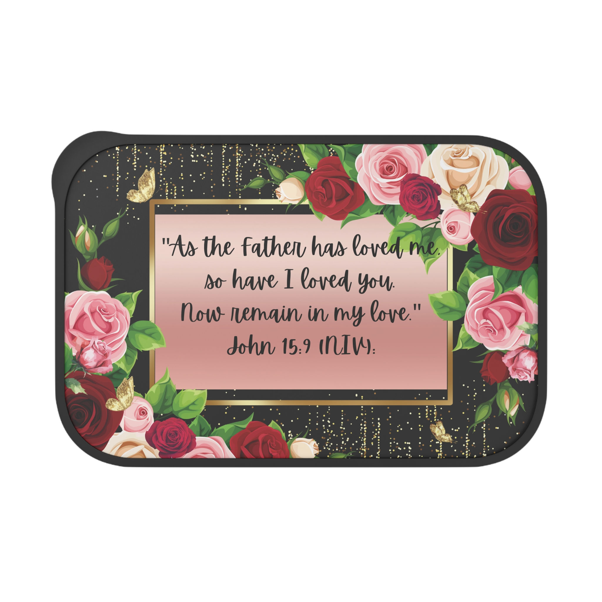 "As The Father Has Loved Me, So I Have Loved You" Bento Box with Utensils