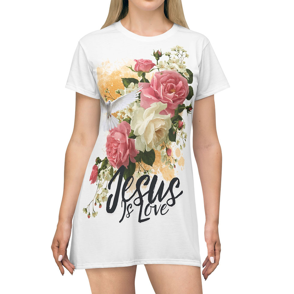 Thumbnail: "Jesus Is Love" T-Shirt Dress 
