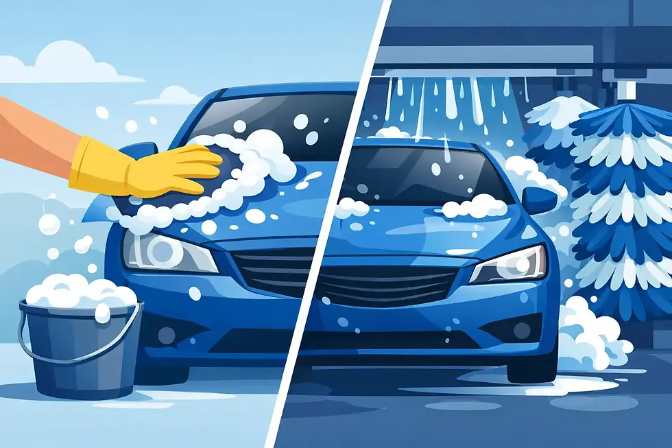 Käsinpesu vai automaattipesu autolle?