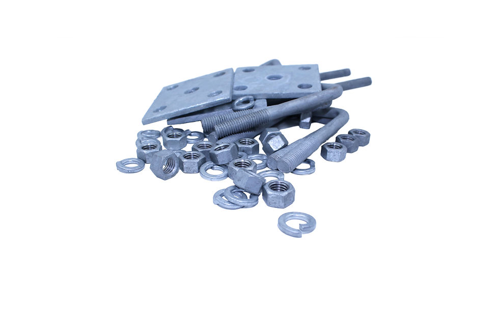 Thumbnail: Galvanized Axle Plate and U-bolt Kit (2 inch x 2 inch) for two Axle Boat Trailer