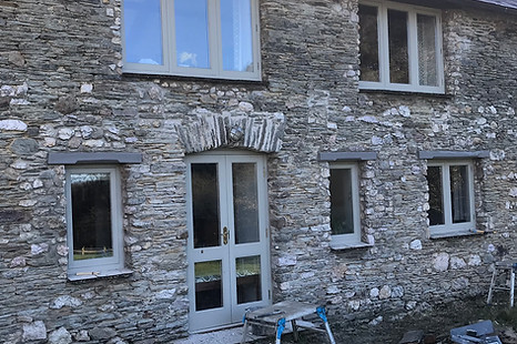 lime pointing to barn conversion