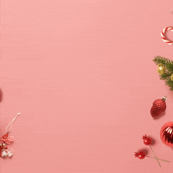 Holiday Deals pink with christmas decorations