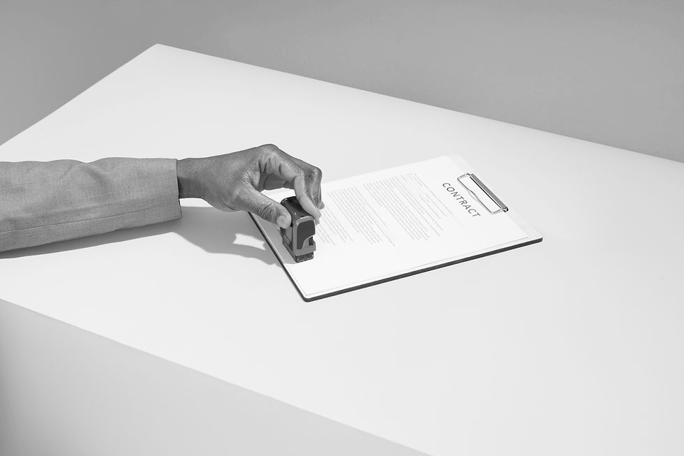 Aprobación del sello del contrato