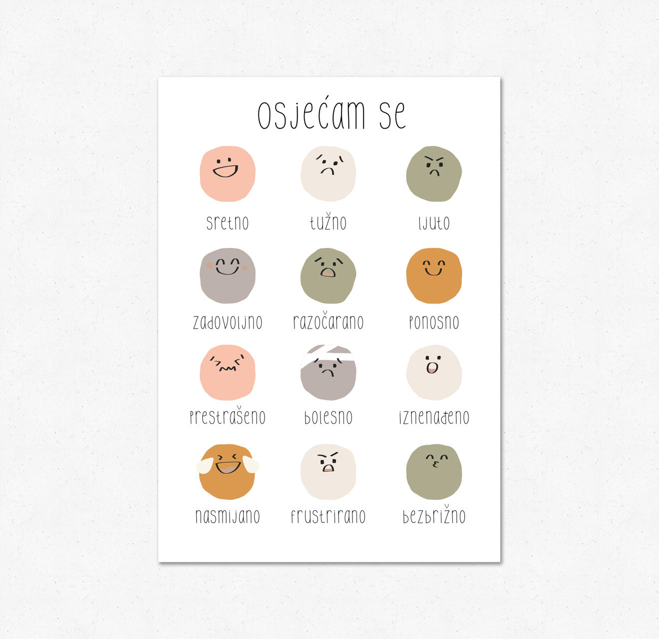 Edukativni poster OSJEĆAJI