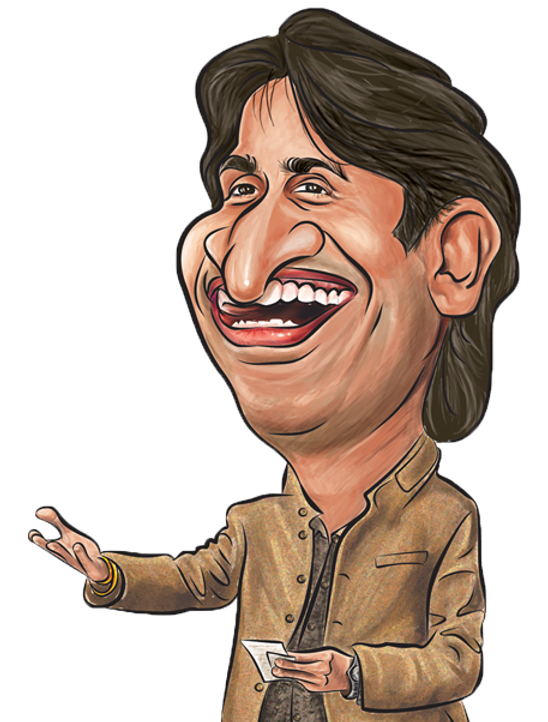 Realistic daricature of Kumar Vishwas was created by our team member...
