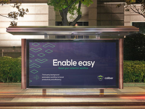 Caliber Bus Stop Banner