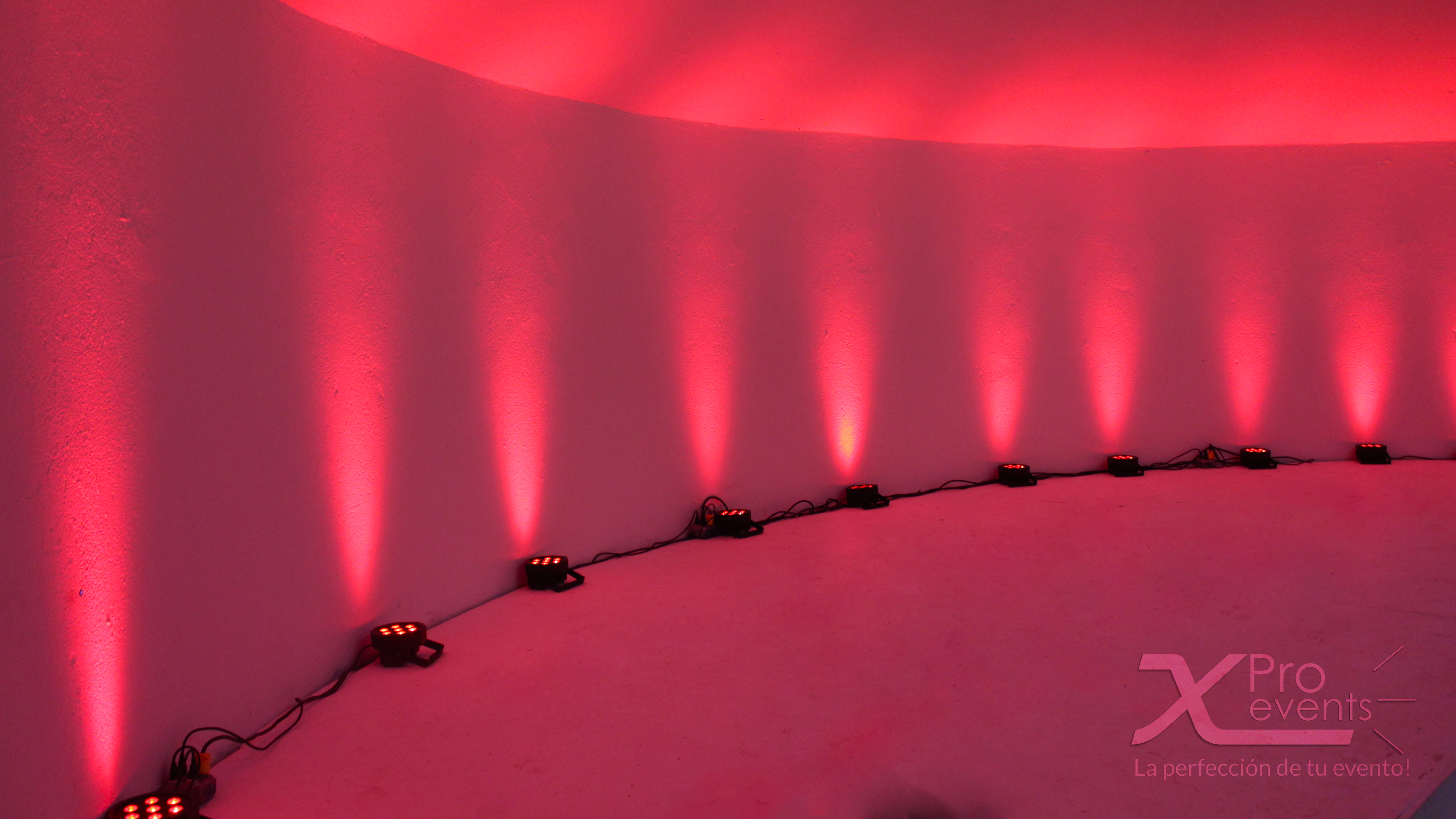 Luces led - Iluminacion decorativa - Bano de paredes - X Pro events