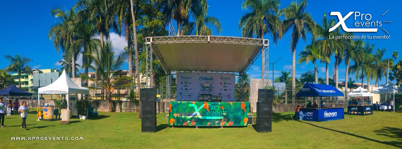 Tarima techada con truss - Sonido - Dj -