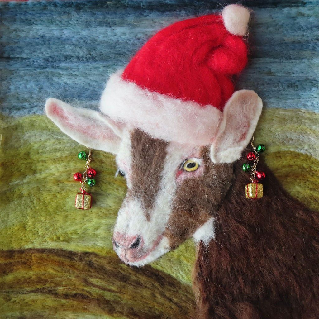 Toggenburg Goat Christmas Card
