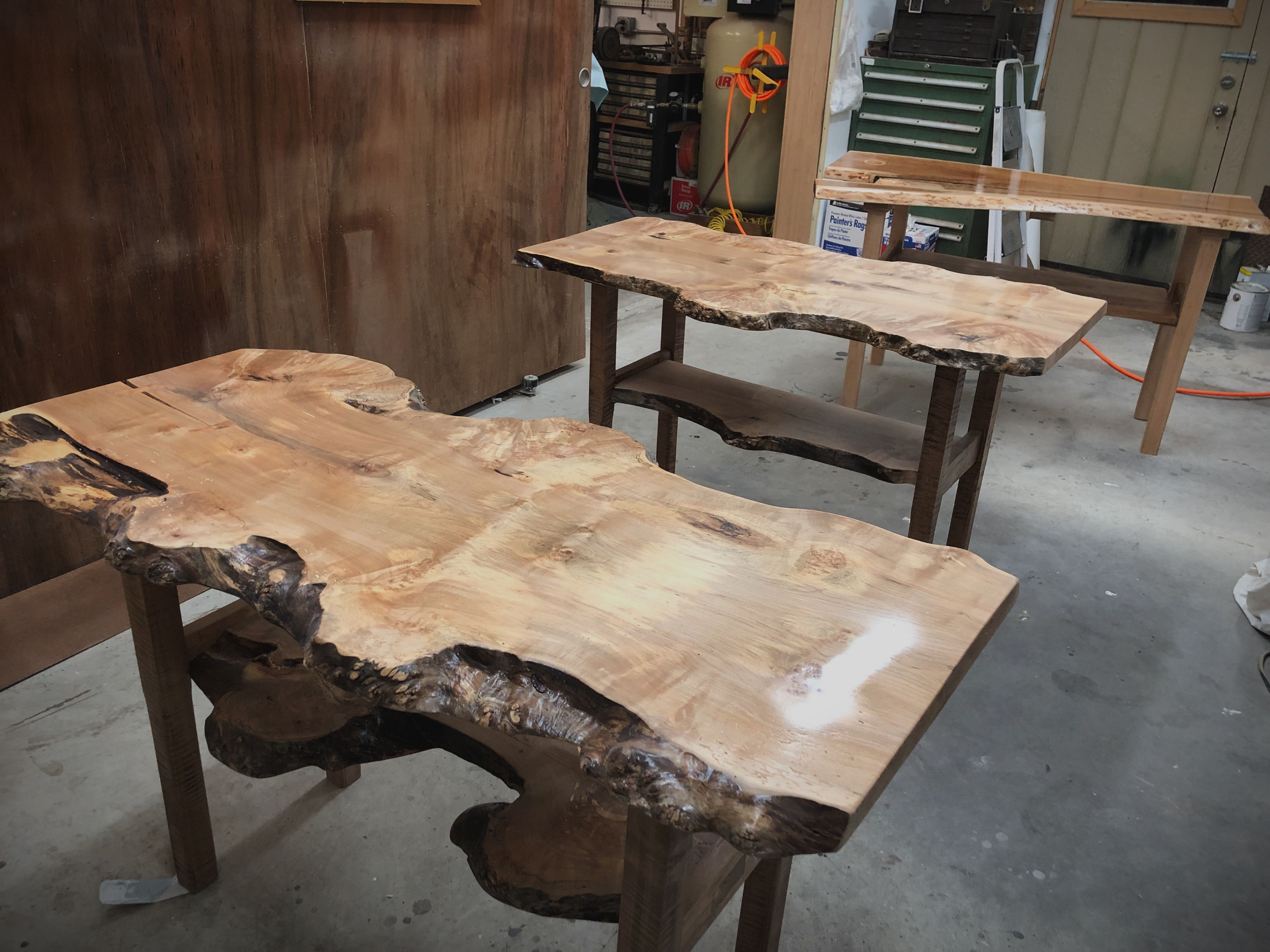 Matching End Tables - Maple Burl - Highly Figured