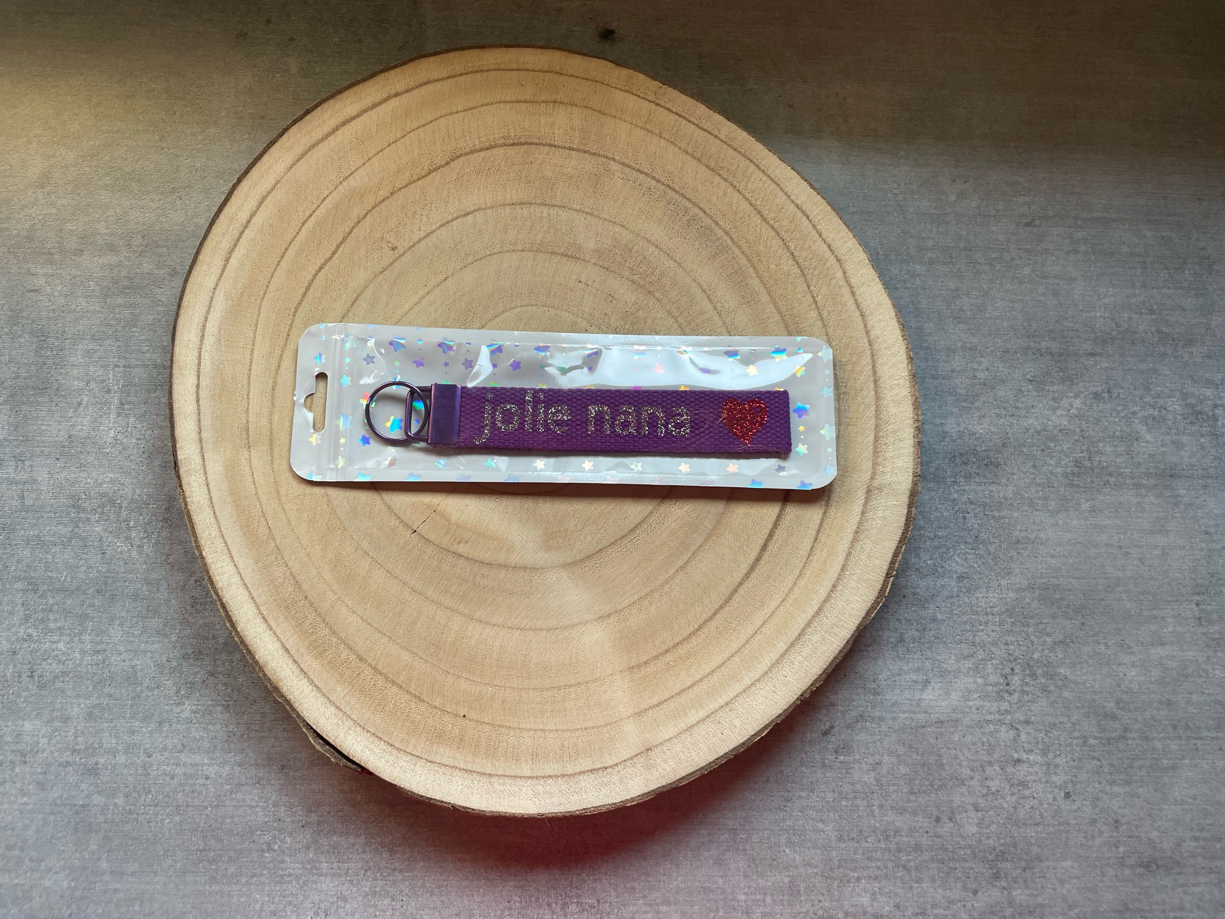 Porte clé lanière message