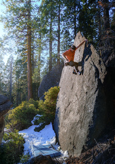 Marco onsite's a granite blade - Tahoe National Forest, Winter 2026