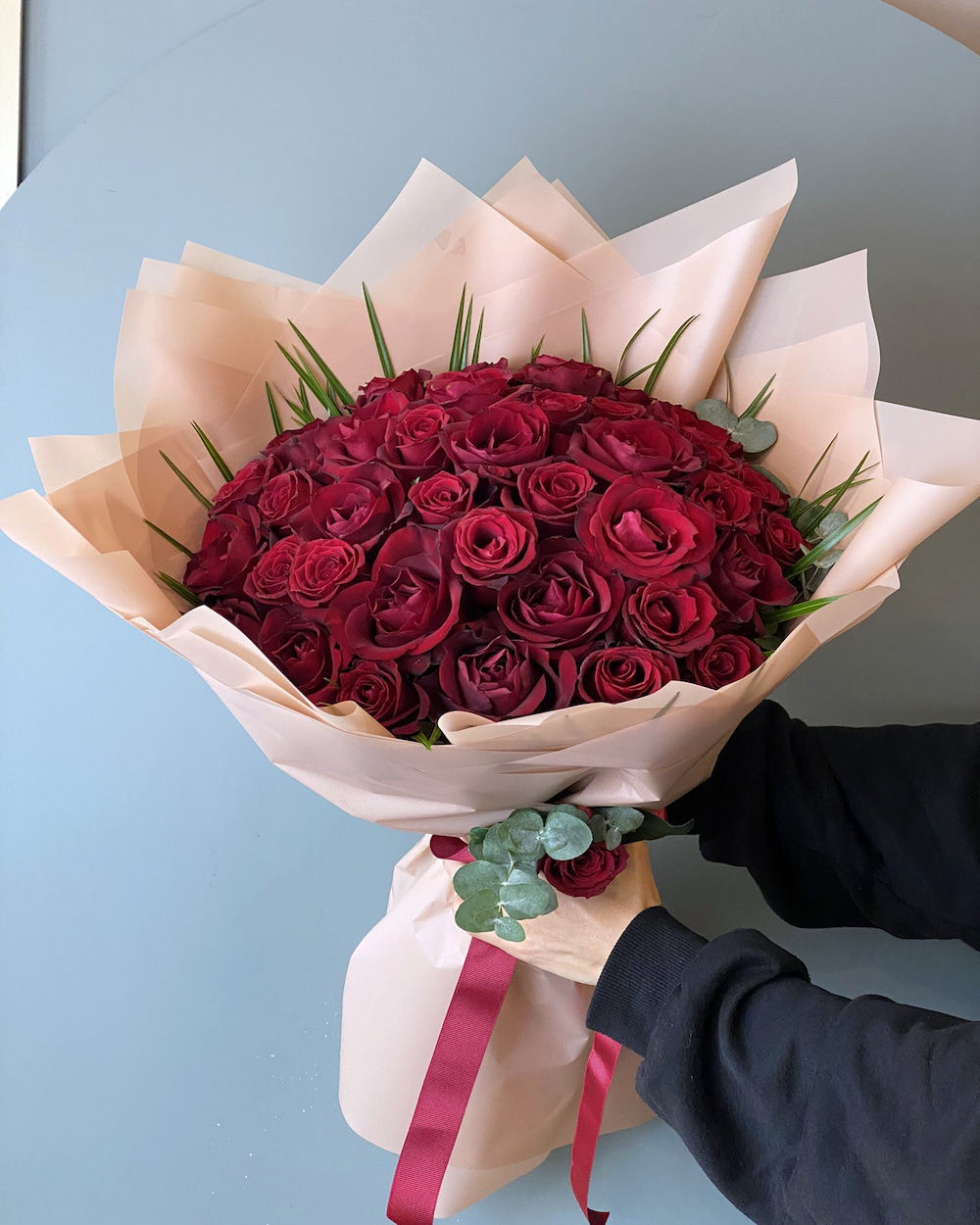 41li İsteme Buketi Kırmızı İthal Gül