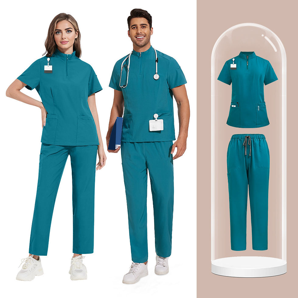 Thumbnail: Men Medical Uniforms Scrubs Sets Nurses Accessories Unisex Surgical Gown
