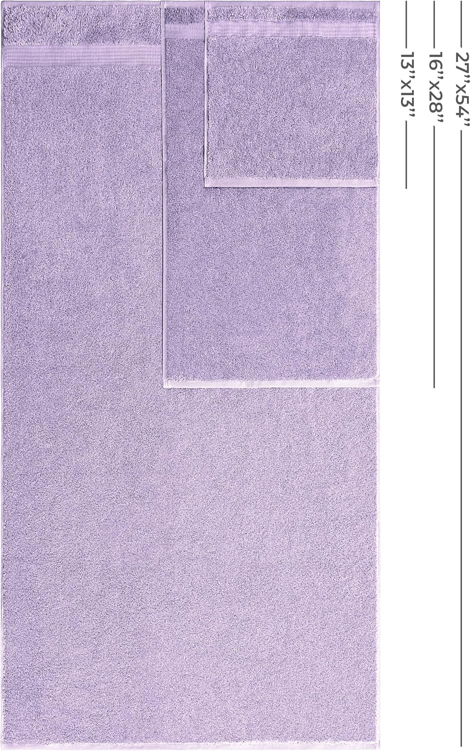 Miniatura: 100% Cotton Turkish 6 Piece Towel Set, Luxury Towels Set of 6 for Bathroom Ess