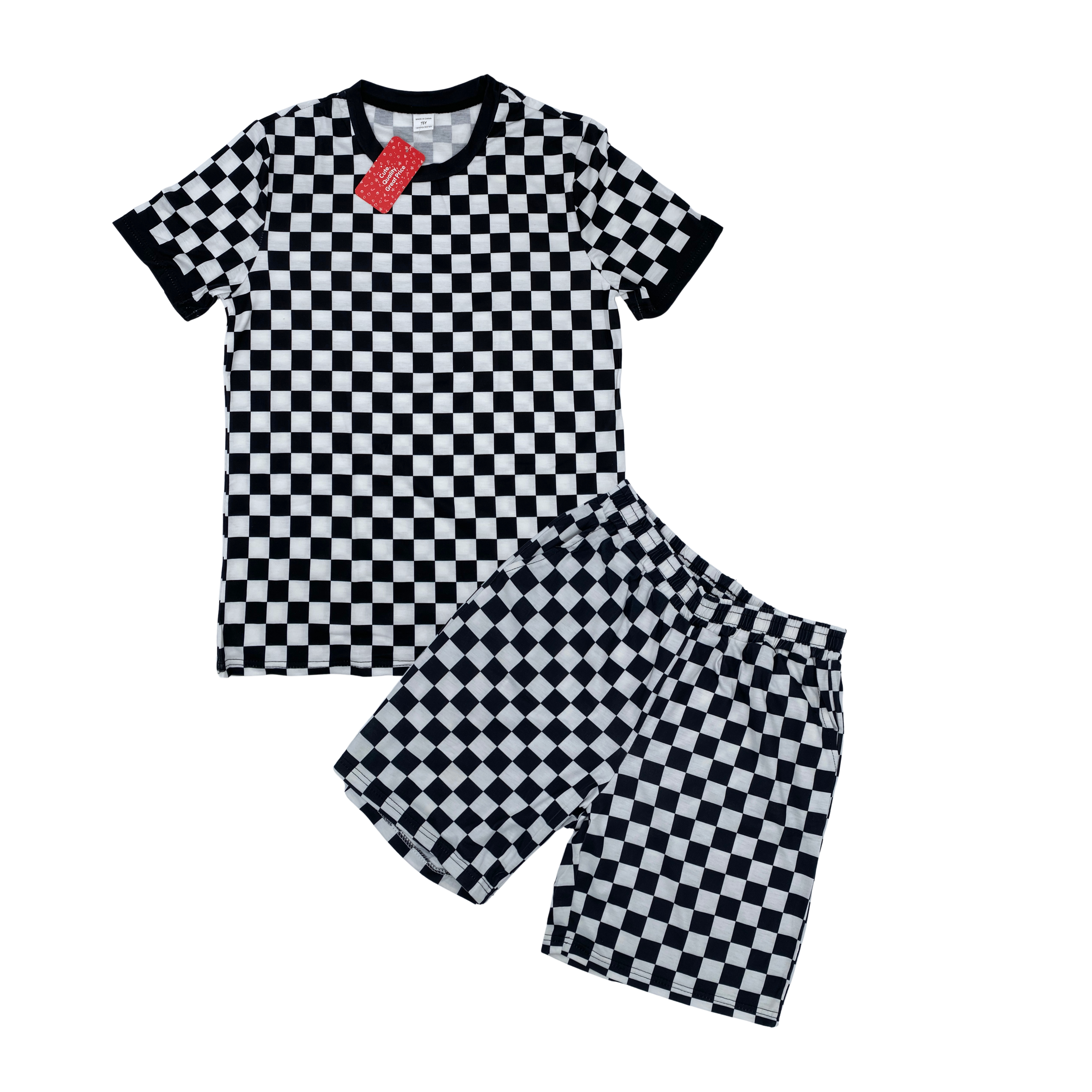 Midnights Checks Jogger 2pc Shorts Set
