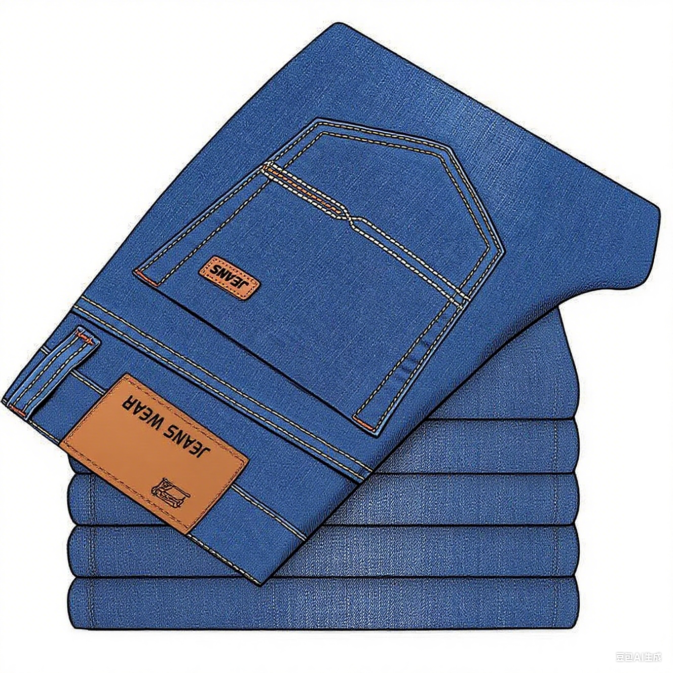 Men's fashion business jeans classic style casual elastic slim fit jeans me