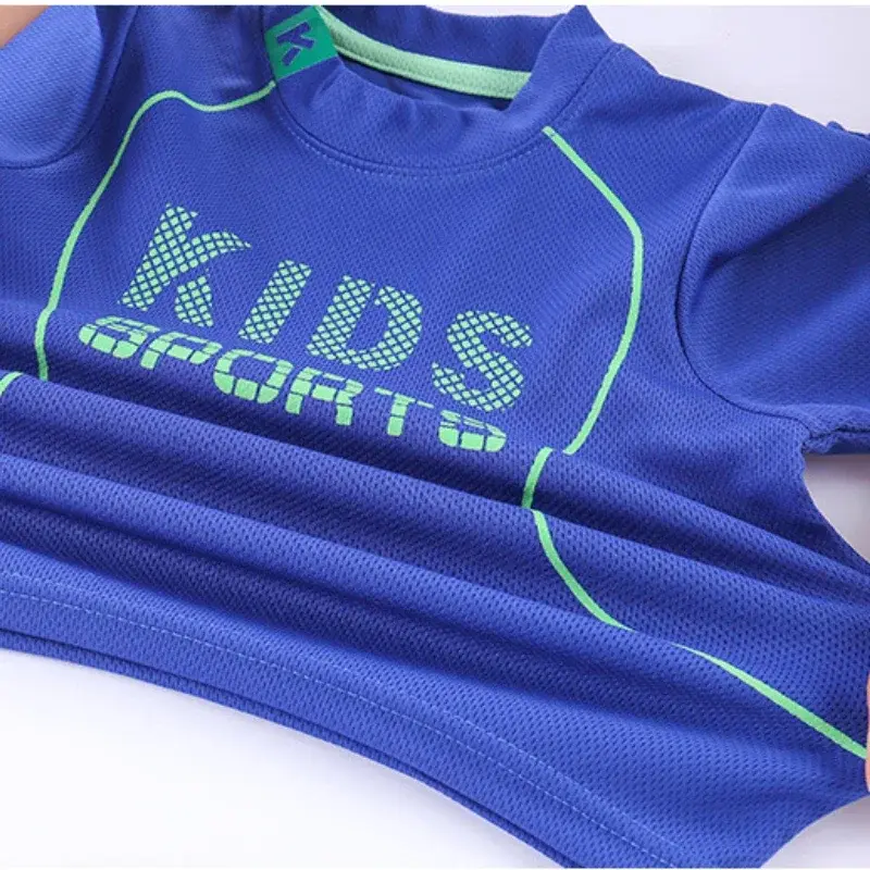 Miniatura: Boys Girls Sports Basketball Clothes Jersey Suit Summer Children Football T Shir