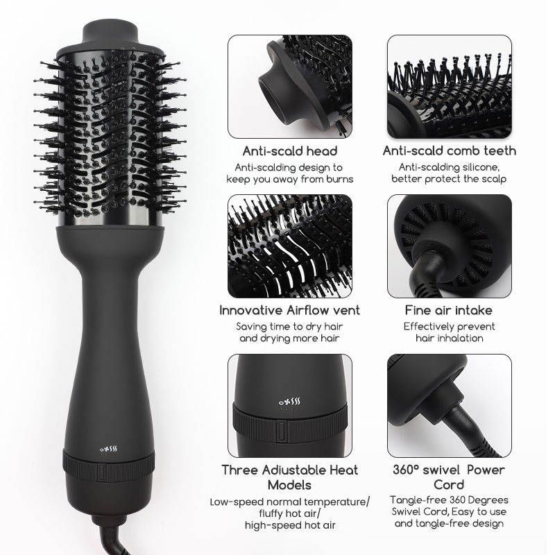 Thumbnail: Electric Blow Dryer Rotating Hair Comb Brush